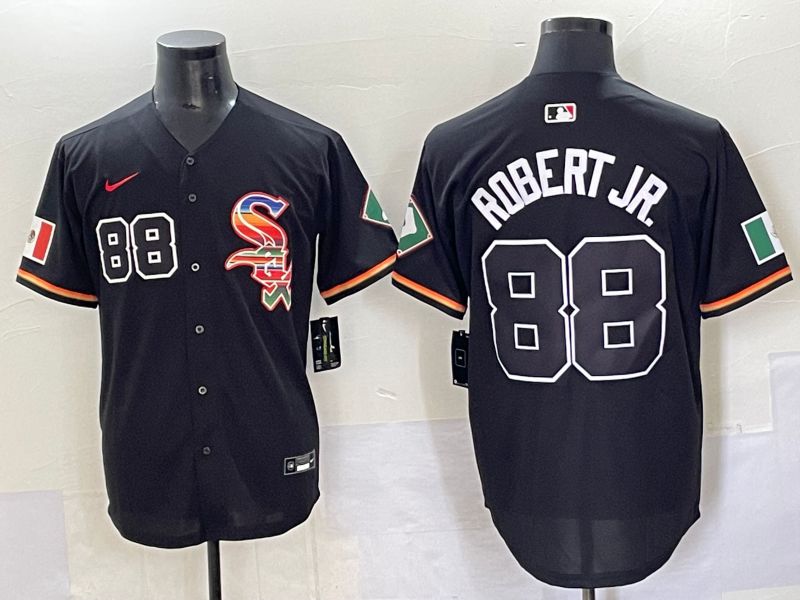 Men 2025 Chicago White Sox #88 Robert jr Black Game Nike MLB Jersey style 7096